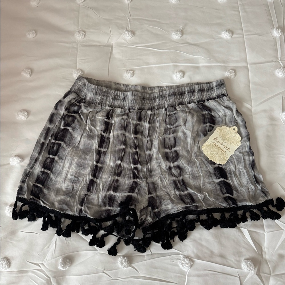 Altar'd State Gray and Black Shorts